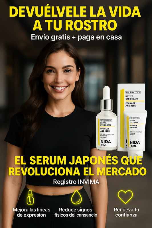 COMBO: CREMA + SERUM NIDA: REJUVENECE Y TRANSFORMA TU PIEL