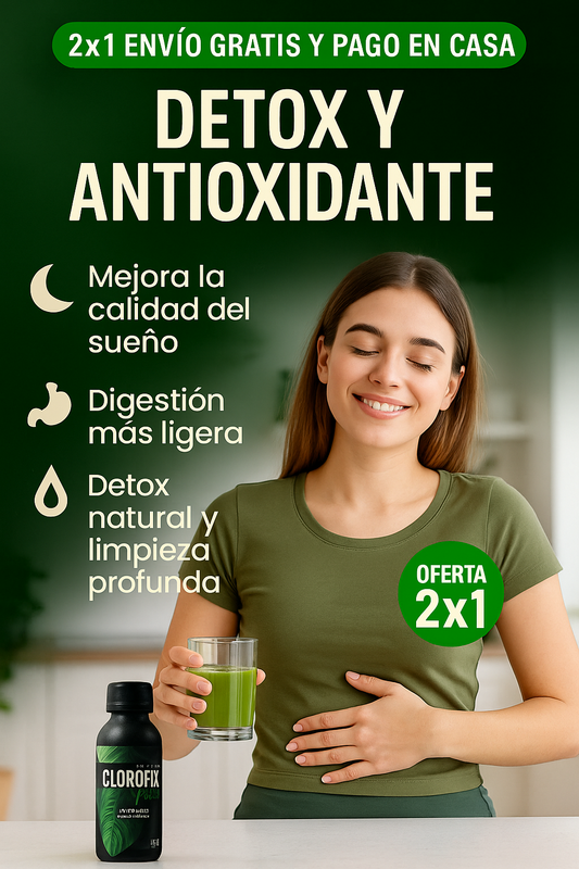 CLOROFIX™ 2x1 – ELIMINA LA GASTRITIS, MEJORA TU SUEÑO Y TU VITALIDAD EN SOLO 7 DÍAS CON PODER NATURAL 🌿